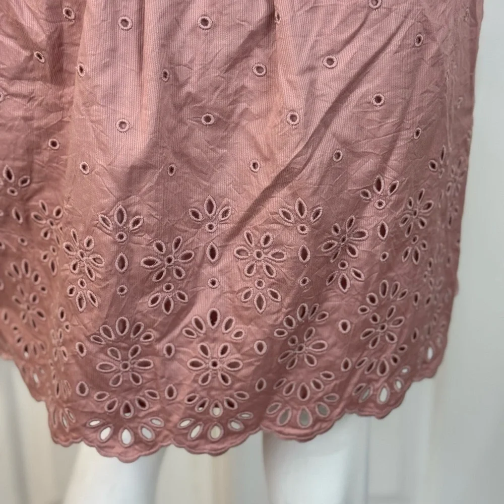 COACH Broderie Anglaise Mini Skirt In Organic Cotton Size 0